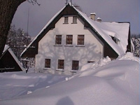 Chata Slunečná v zimě